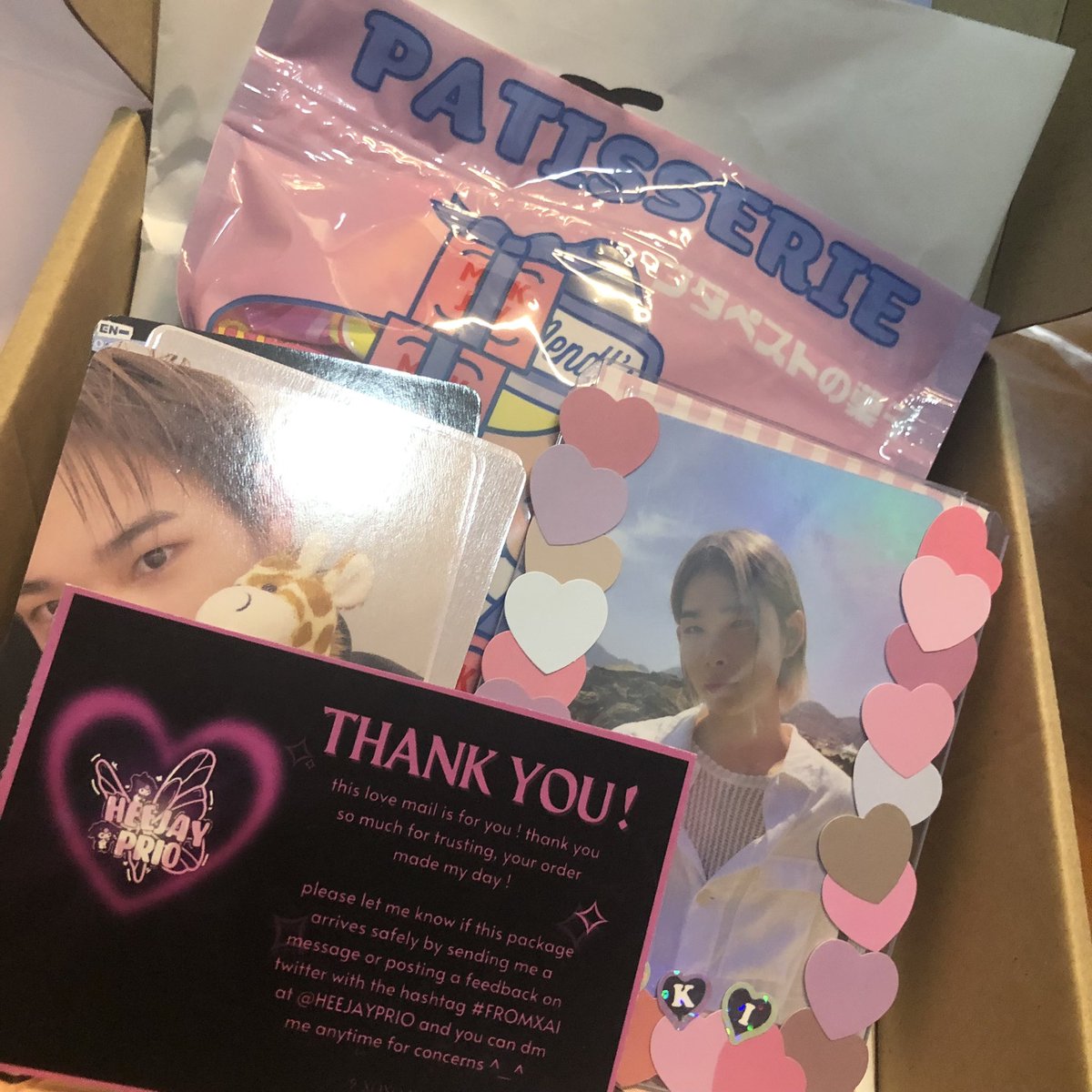 kirshcart's tweet photo. ꒰ #mauispends ‧₊° #FROMXAI ꒱
may pang regalo na ako sa kaibigan ko since ni-ki has entered my home once again :3 thank you to @HEEJAYPRIO for this smooth and fast transaction and the very cute freebies and packaging <3 https://t.co/LejbLfOUc2