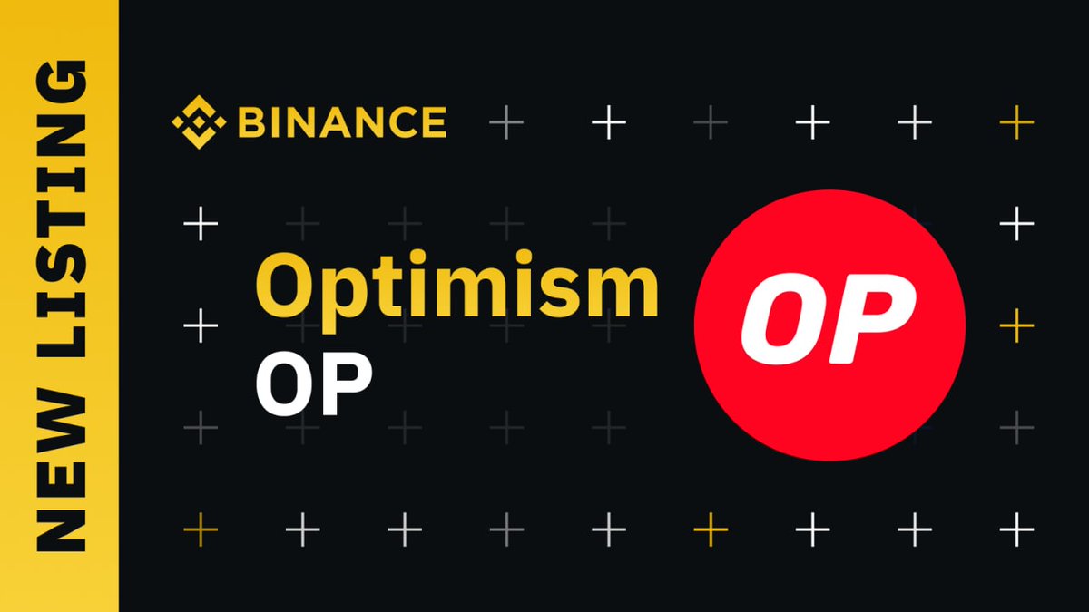 #Binance will list <a href="/optimismPBC/">(Deprecated) Optimism ✨🔴✨</a> $OP.

➡️ binance.com/en/support/ann…