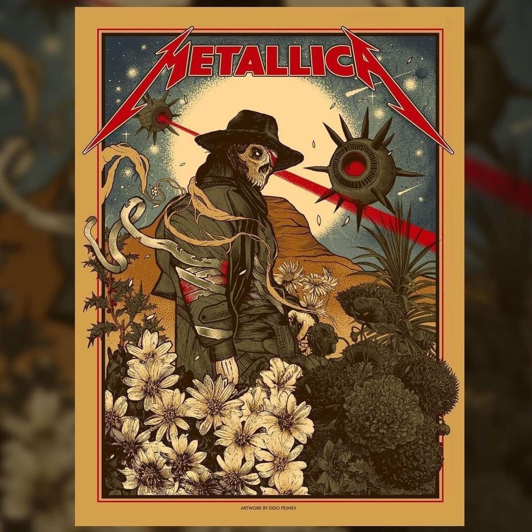 MetSince1981's tweet photo. Póster de @Metallica, alusivo a la canción "Spit Out The Bone", creado por el Artista Dido Peshev. El Póster estará disponible a partir del Jueves 2 de Junio, a través del MetStore y Probity Merch.
#Metallica #SpitOutTheBone #DidoPeshev #METALLICAMetalUpYourAss🗡🚽 https://t.co/RGFmh0pL7s