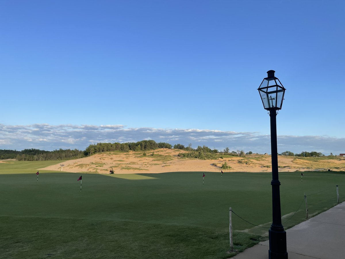 There’s not enough sand here so they are adding more. Lovely night on the patio now that the winds have dies down.