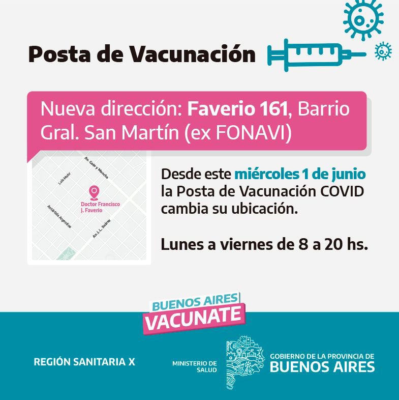 carolinadinap's tweet photo. Atento CHIVILCOY 
Nos mudamos pero seguimos cerca 🙌🏼👇🏽

Si Tenes que vacunarte te esperamos a partir de mañana en el barrio FONAVI al lado del CIC https://t.co/lBS26dGNUD
