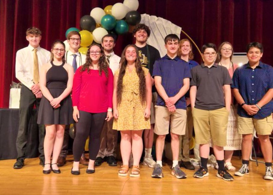 COrlofski's tweet photo. Hunter became a Black Knight tonight at the LL Mission Academy Dubbing Ceremony!  Thank you LL for such an amazing program and Principal Nonnenberg for being an incredible mentor!! 💛🖤💛🖤 https://t.co/hqR6eHYxjz