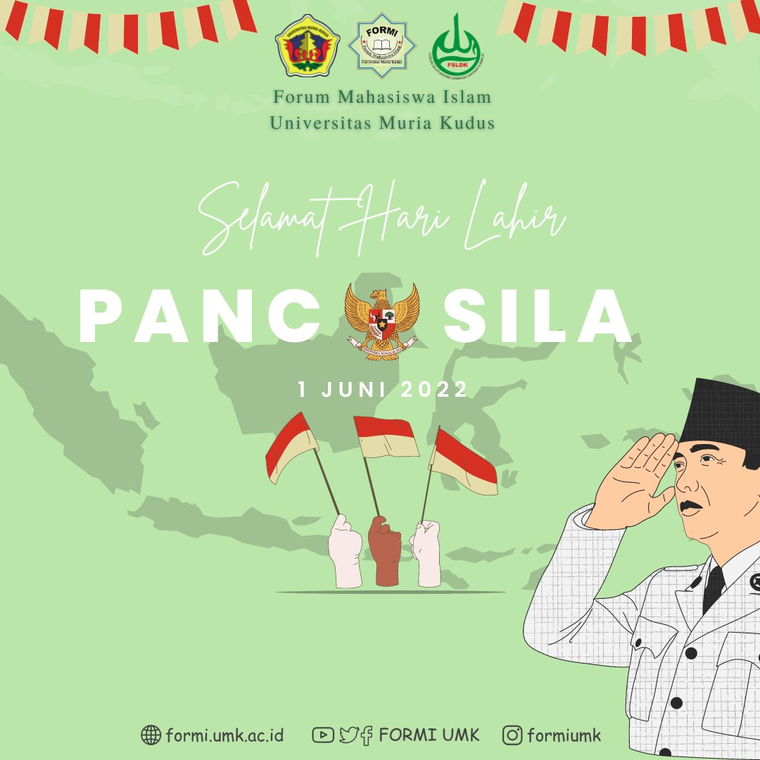 السَّلاَمُ عَلَيْكُمْ وَرَحْمَةُ اللهِ وَبَرَكَاتُه

Selamat memperingati Hari Lahir Pancasila

Jadikan momentum ini untuk mengenang jasa para pahlawan sekaligus menjunjung tinggi nilai-nilai Bhinneka Tunggal Ika

وَ السَّلاَمُ عَلَيْكُمْ وَرَحْمَةُ اللهِ وَبَرَكَاتُه