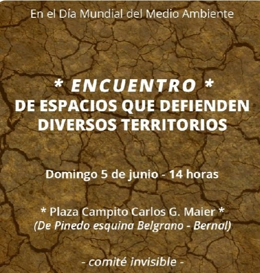 PlazaElCampito's tweet photo. En el día Mundial del Medio Ambiente, en una reunión de grupos que defendemos el medioambiente y la territorialidad en diferentes espacios de la zona de Quilmes, te invitamos a asistir el domingo 5 de junio a las 14h en la 'Plaza Campito C. G. Maier' #MedioAmbiente #AcaNo https://t.co/zt0e8DE0nw