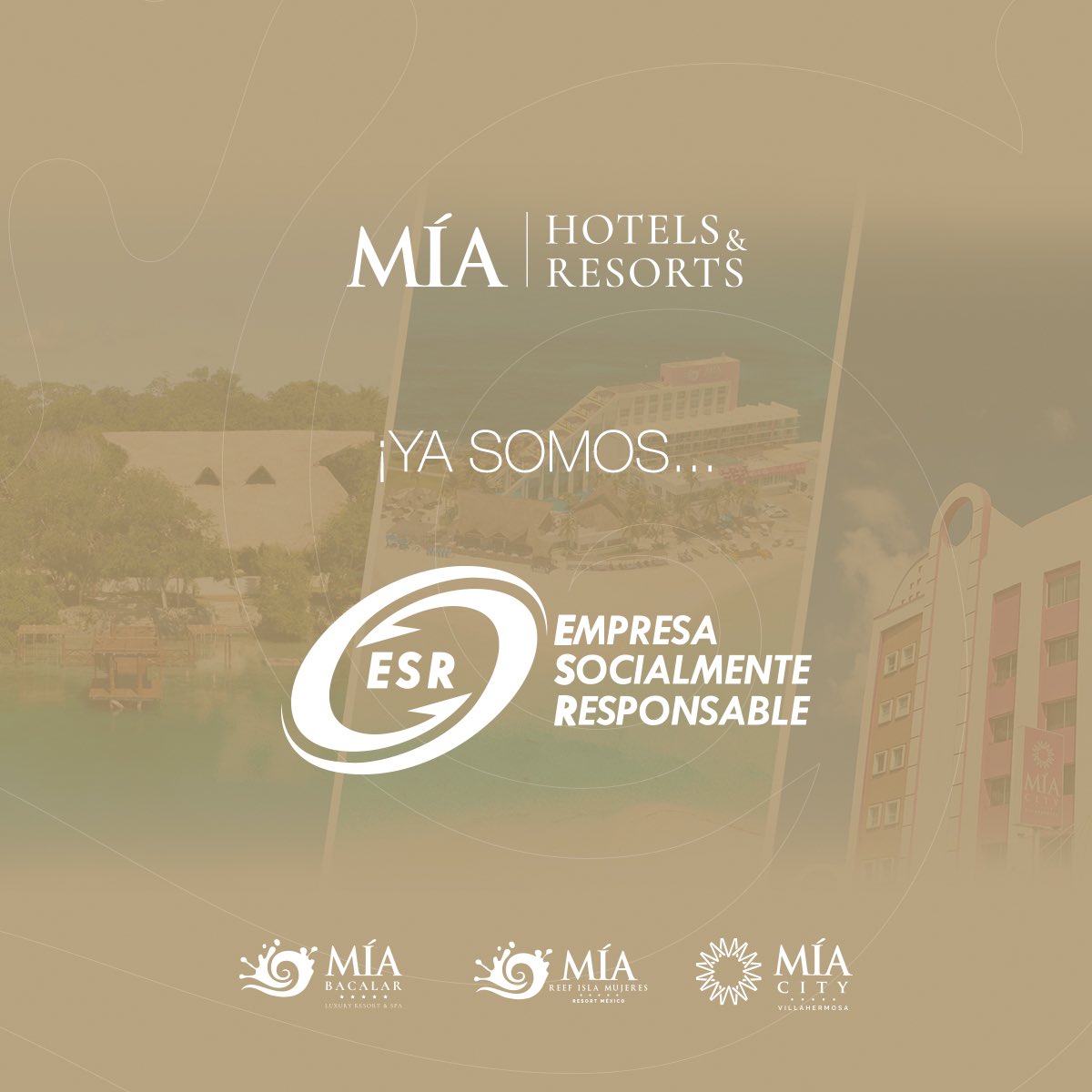 miaresorts's tweet photo. El día de hoy estamos orgullos de ser reconocidos por el @Cemefi en el XV Encuentro Latinoamericano de Empresas Socialmente Responsables por haber recibido por primer año el #DistintivoESR como Grupo Hotelero. 
#MIAHotels #MIAReef #MIABacalar #MIACity #QuintanaRoo https://t.co/cR3Q4c6l87