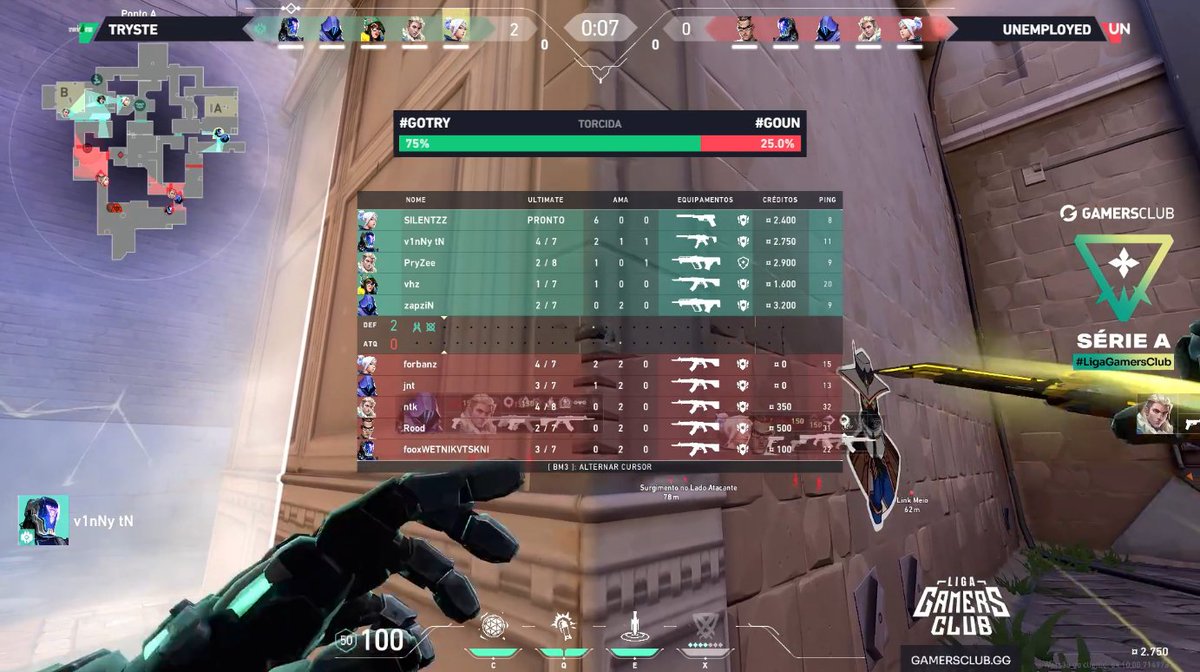 GamersClubVAL's tweet photo. [SÉRIE A] #LigaGamersClub VALORANT

TORCIDÔMETRO NA TELA 🌡️

Vocês são #GOTRY ou #GOUN?

Vem pra transmissão que tá valendo vaga pra final!

🔗 https://t.co/VXhVLuqKx7 https://t.co/jo4aXXqfVe