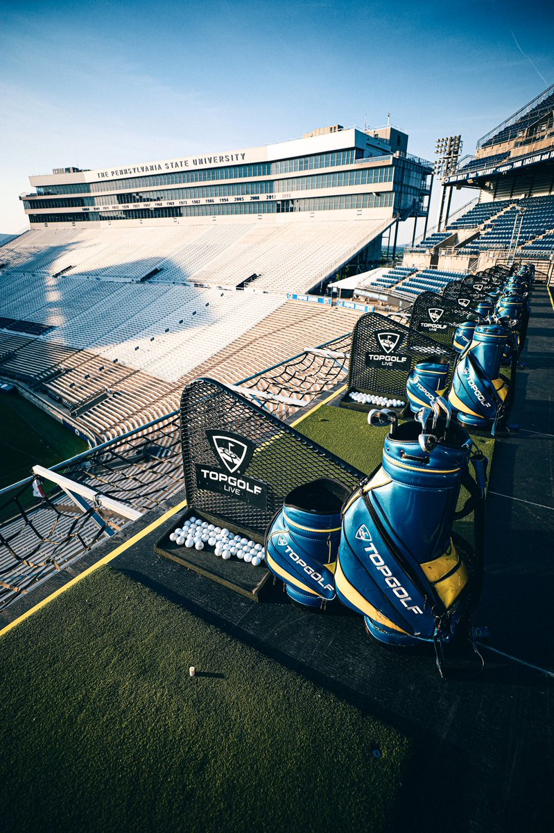 PennStateFball's tweet photo. Topgolf 🤝 Beaver Stadium https://t.co/GT4eKrC1Uj