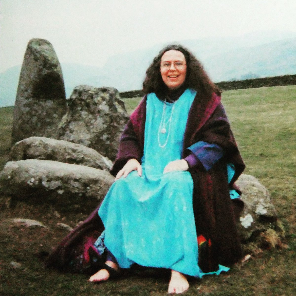 Selena_Fox's tweet photo. #SacredSun #SacredSites on my #NatureSpirituality #Podcast tomorrow night, Wednesday June 1. Tune in at 7pm central or later: https://t.co/bpNpvCJaw5 PHOTO: Doing #Pagan #Ritual at #ancient #Solar aligned #Castlerigg #StoneCircle in UK after #PaganStudies conference in 1996. https://t.co/dydV0sPQ5E