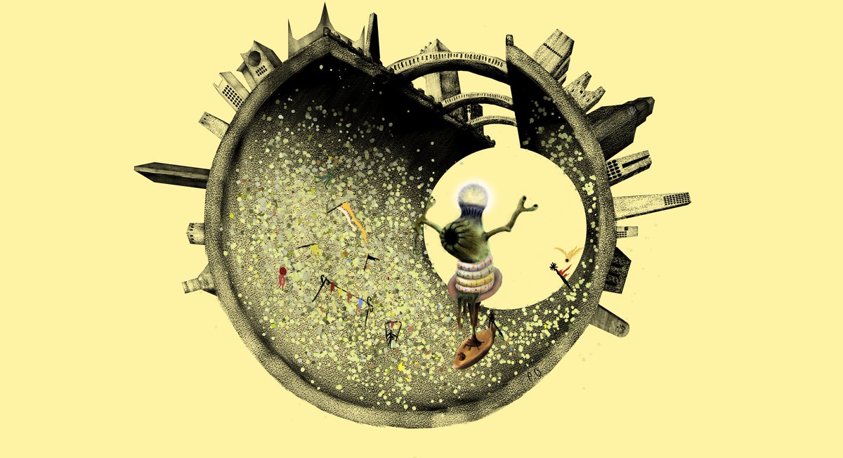TheDuples's tweet photo. The Dignitary
This took me way too long to do. Concept art for a central plaza in the first location. Will be posting some actual gameplay very soon, hopefully. #gamedev #conceptart #surrealart #solodev https://t.co/1GnfHpjYcA
