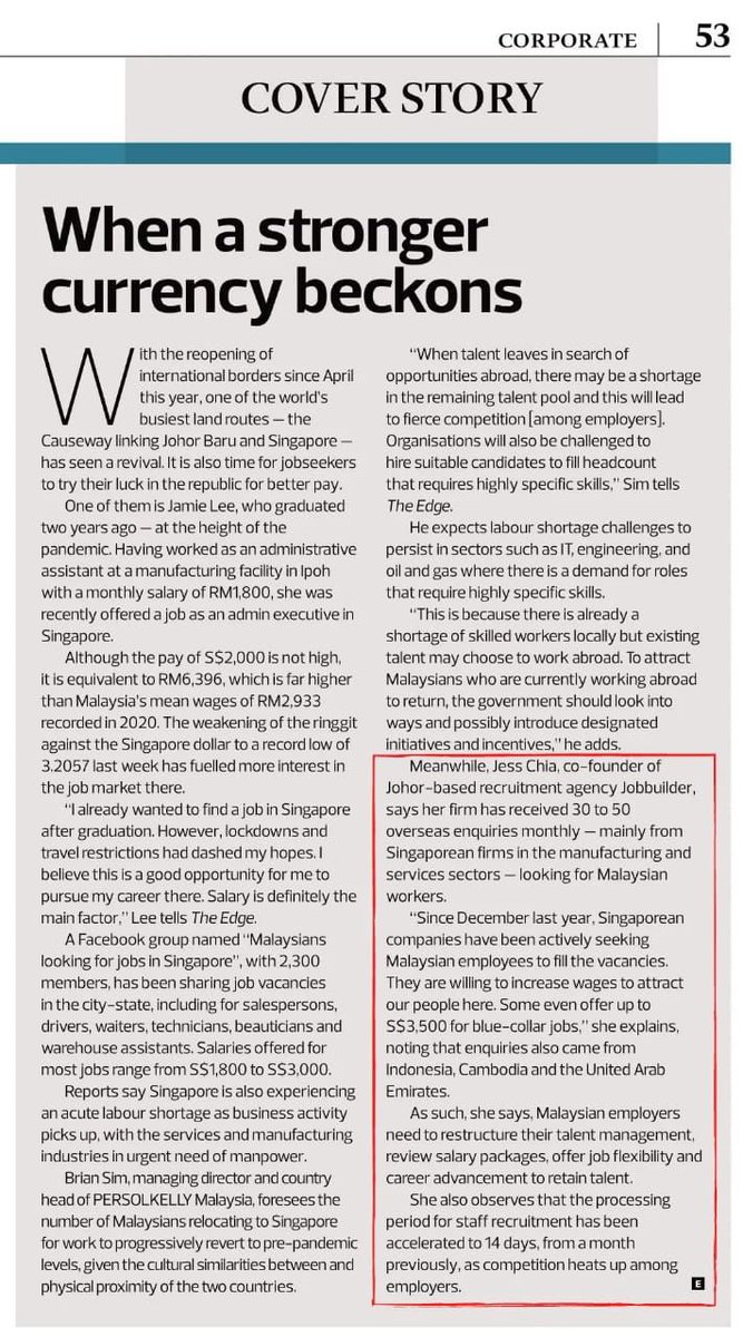 jobbuilderMY's tweet photo. All business sectors in Malaysia have reopened and created more jobs but many of these have not been taken up? Thank you The Edge Malaysia @theedgemalaysia for the feature interview @jobbuilderMY our director,Ms.Jess Chia shared her view and to fit in the post- covid environment. https://t.co/LDCjdtAJkN