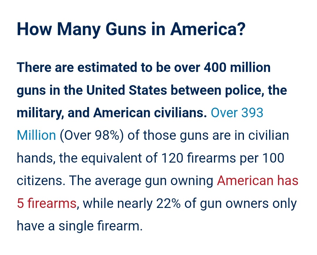Itsthewife3's tweet photo. @mischievousboss @BiggFigment @iKenn_G @GavinNewsom How many gun owners are there in the US? How many people are in the military? How many of those in the military would stay and fight for a corrupt dictatorship against their countrymen?

I'll give you the first two https://t.co/oALelRQnYA