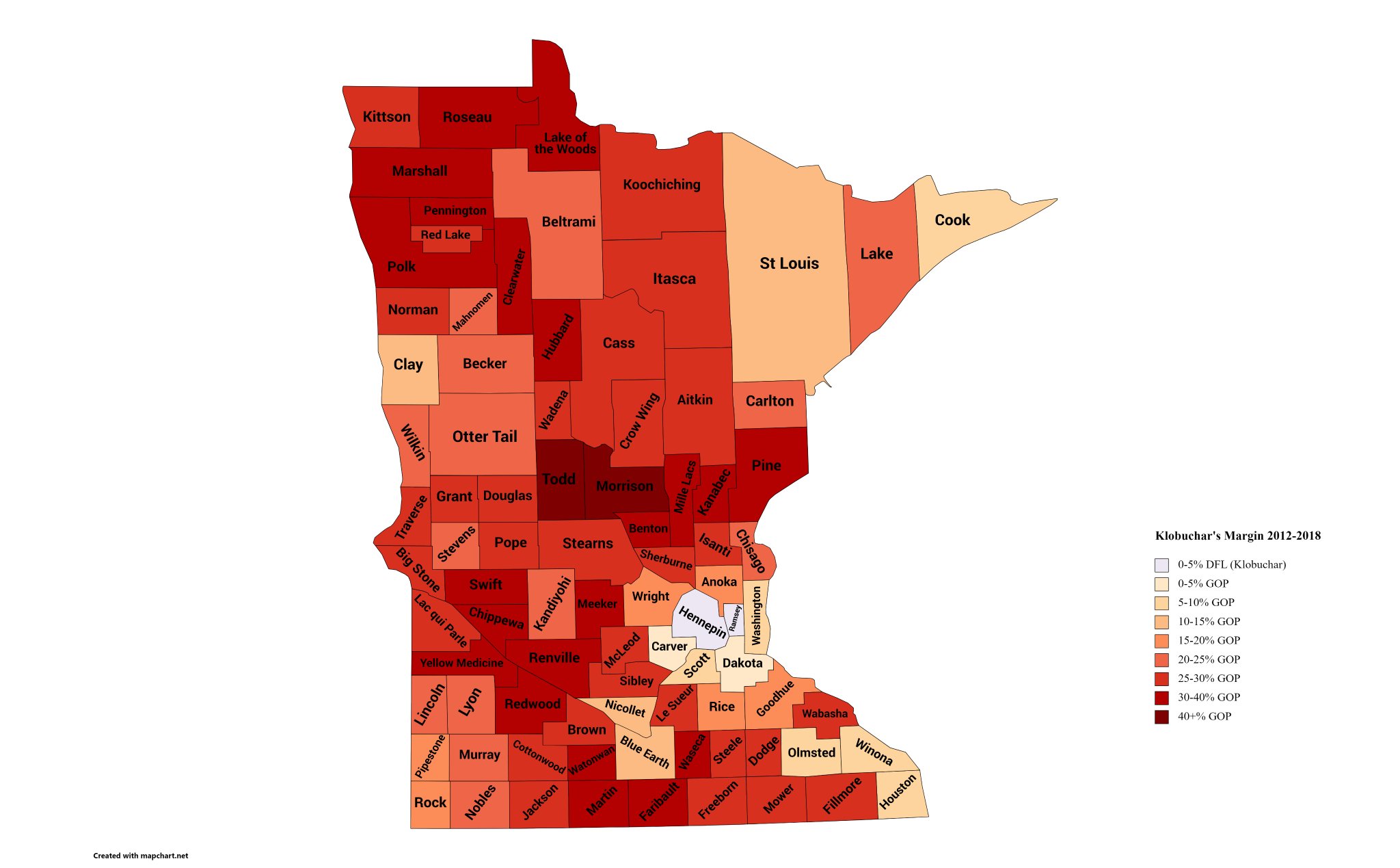 Minnesota Mapper on Twitter "Although Klobuchar recieved over 60 of
