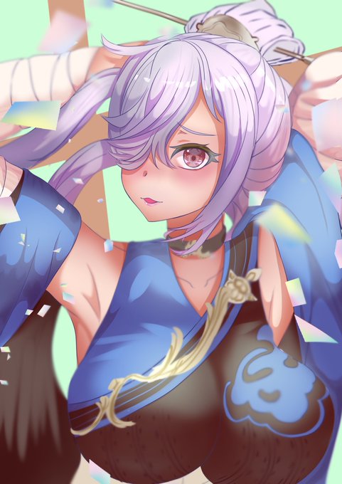 #今月描いた絵を晒そう 
イラコン用にオリエント・アルカディア描いたけどあまり力出しきれんかった
他はアズレンやバンドリだけど、五等分の花嫁の塗りマスで三玖を塗ったりしてる 