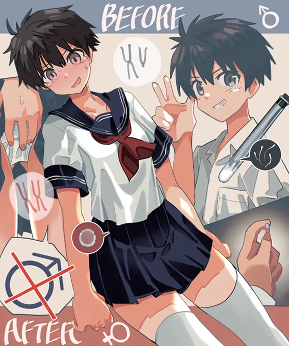 「染色体をチョチョイと弄れば」
https://t.co/TxIiv5jKNs
あむぁいおかし製作所、今週のイラスト企画。灰田かつれつ@Haidacutletさんに描いて頂きました♪アレがあーなって、こーなる訳ですね! 