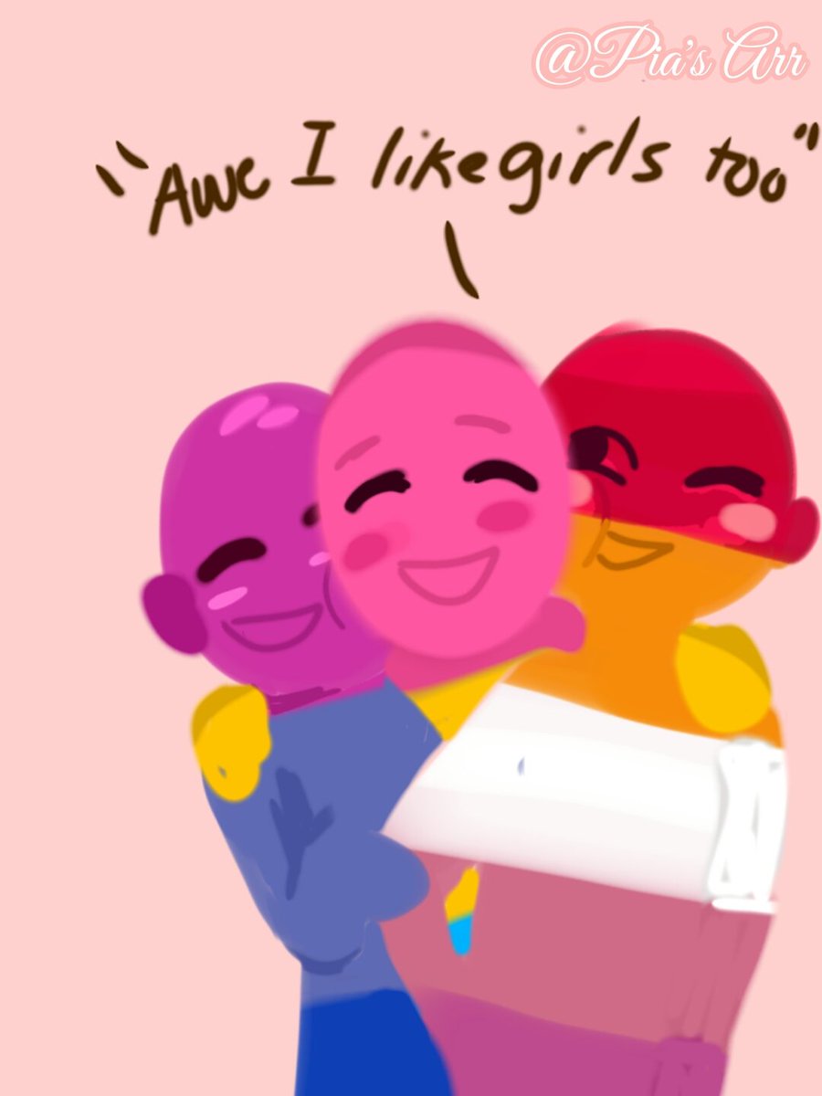 CutiePia6's tweet photo. 🌻🍂Celebrate Pride month! fanart . We got lesbians,  Bisexual, and Pansexual 😎😎🌻🍂
hope u like it! 
#PrideMonth https://t.co/ZhZFzsAhOQ