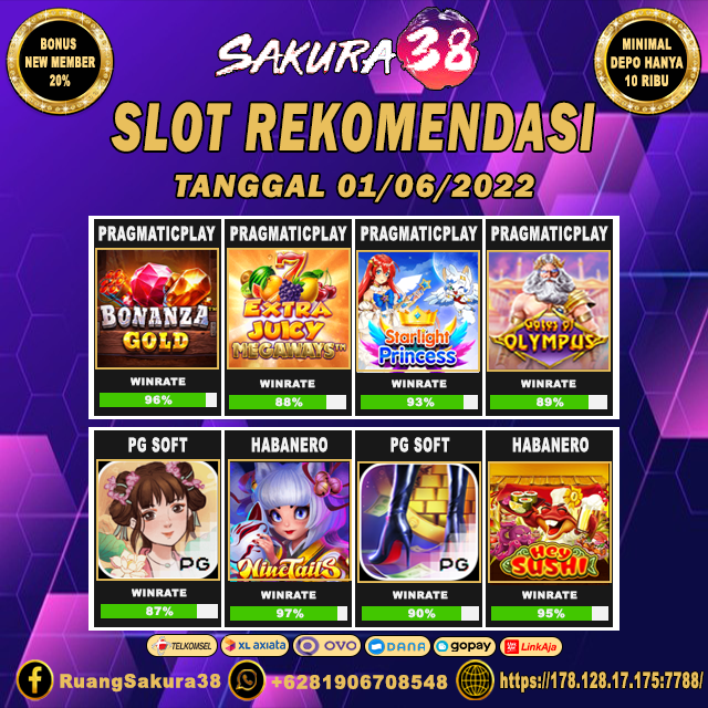 Sakura38 on Twitter: "Bocoran Slot Gacor Tanggal 01/06/2022 🔥 Link Situs : https