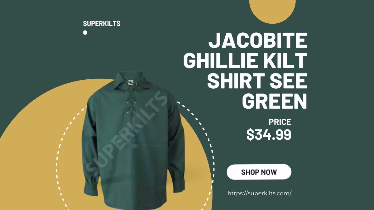 KiltsSuper's tweet photo. Jacobite Ghillie Kilt Shirt See Green by Super Kilts

#jacobitechilliekiltshirtseegreen #jacobitechilliekilt #kiltshirtseegreen #superkilts

Check it Out: https://t.co/s5wB9bWvsY https://t.co/ksPUgm6HyW