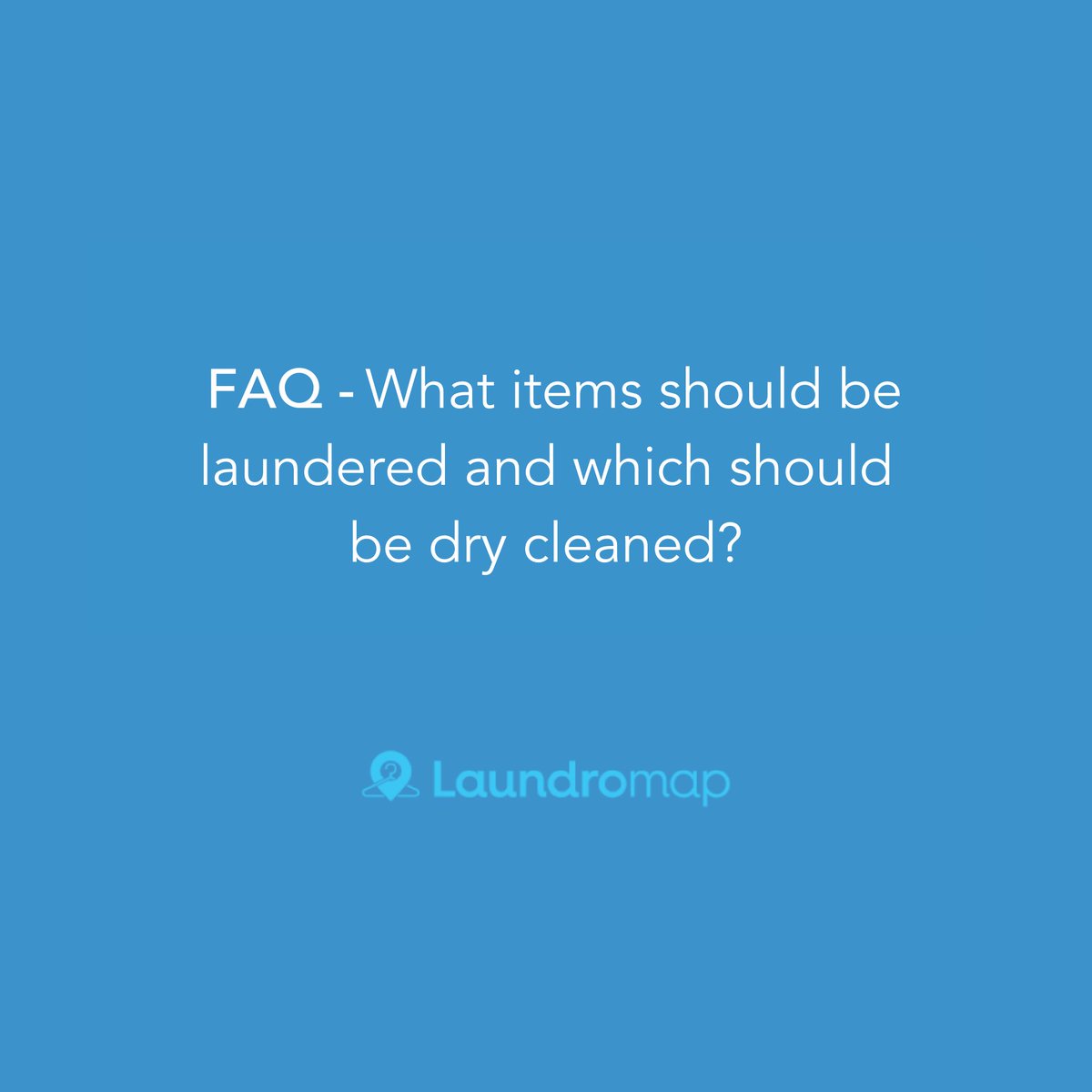 With your dry cleaning, we’ll check the label and see how to best treat it – we may even call you if we aren’t sure how to proceed with washing an item that looks delicate. Have another question? Browse our FAQs here: laundromap.com.au/faqs/