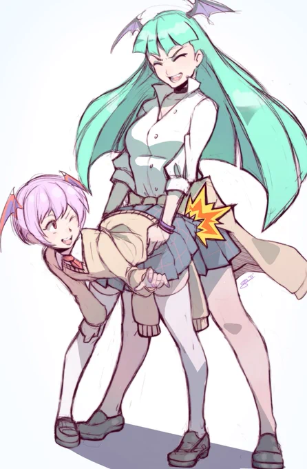 Art Train! I guess Ill use this time to repost Morrigan Lilith doodles.

Feel free to join! https://t.co/AsmthZlywL 