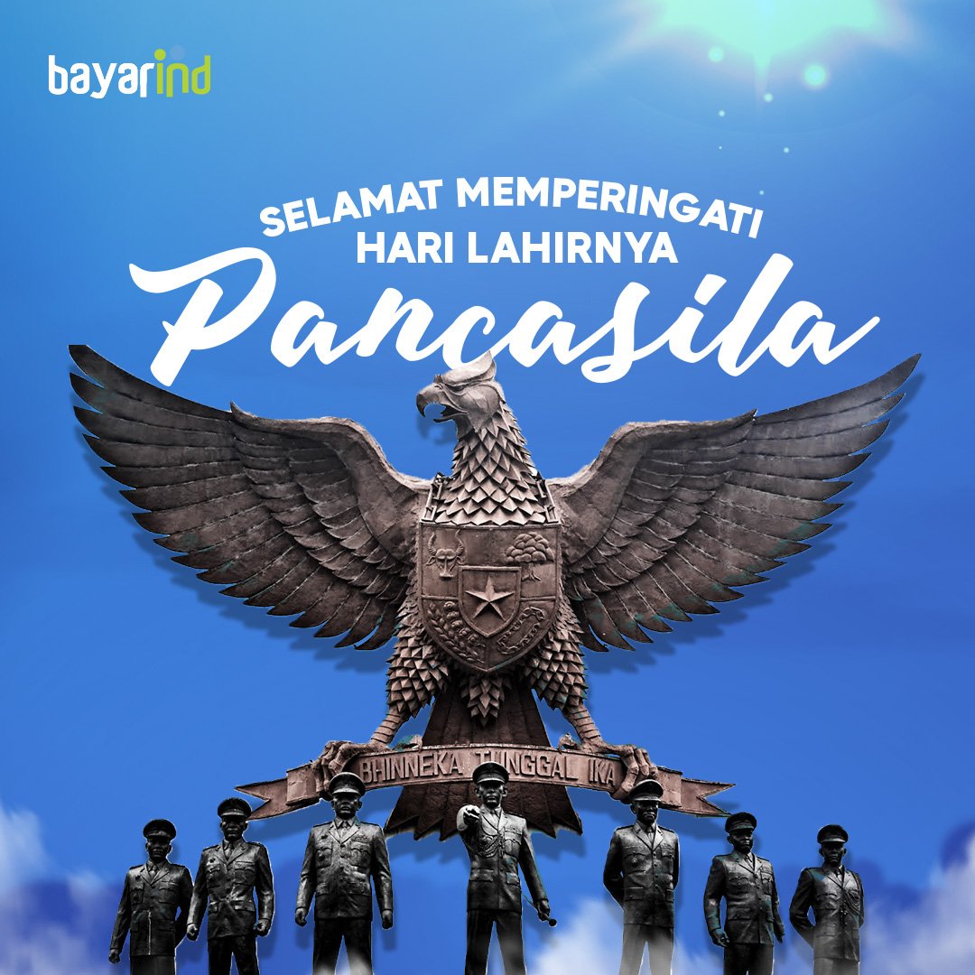 Selamat Hari Lahir Pancasila. Mari kita mengamalkan nilai-nilai Pancasila dalam kehidupan berbangsa dan bernegara.