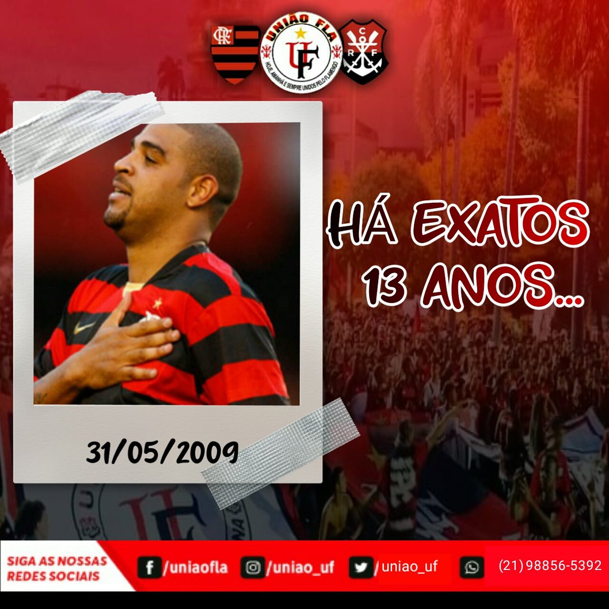 uniao_uf's tweet photo. 👑 O IMPERADOR VOLTOU 👑
.
🔴⚫ Em 2009, o @A10Imperador  na sua estreia na volta ao MENGÃO: balançava a rede na vitória de 2 a 1 sobre o Athletico-PR, em jogo válido pelo Brasileirão, no Maraca. O resto é história! 🔴⚫ https://t.co/zte39XIEab