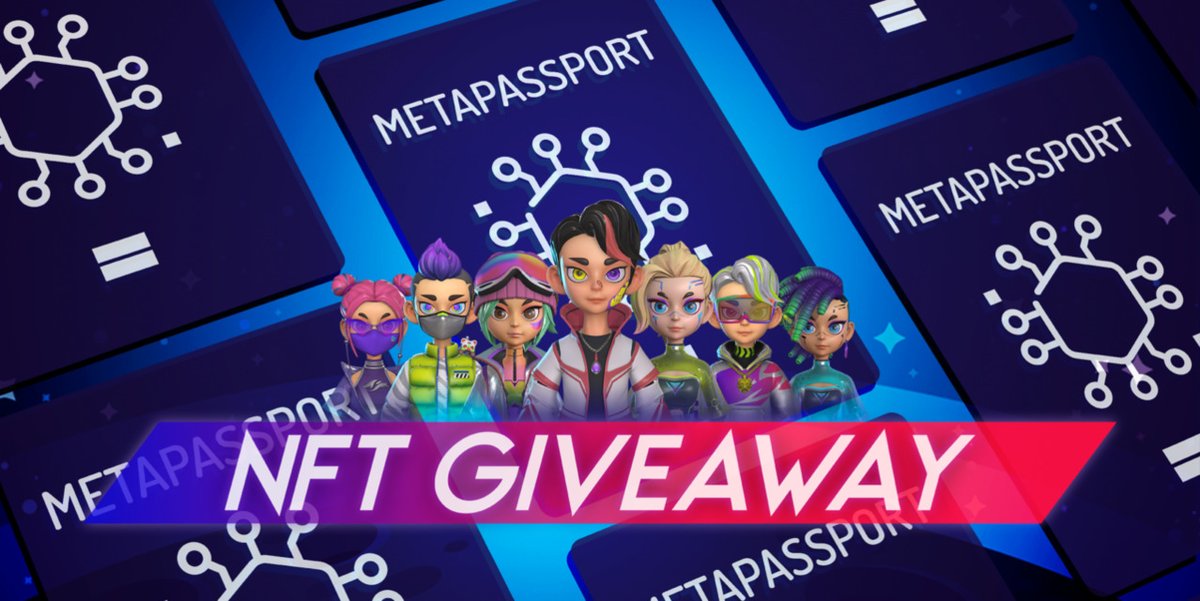 Meta_Passport's tweet photo. 🎁 50x Genesis MetaPassport #NFTs #Giveaway (Free Mint)
 
🎟️ The first 1,000 to do the following will stand a chance to win:
1️⃣ Follow @Meta_Passport
2️⃣ Like, RT and tag 3 NFT degens
3️⃣ Join: https://t.co/pUryT5ihG9

⏱ Ends in 72 hours.
 
#NFTgiveaway #NFTgiveaways #giveaways https://t.co/R9kBbTe6Px