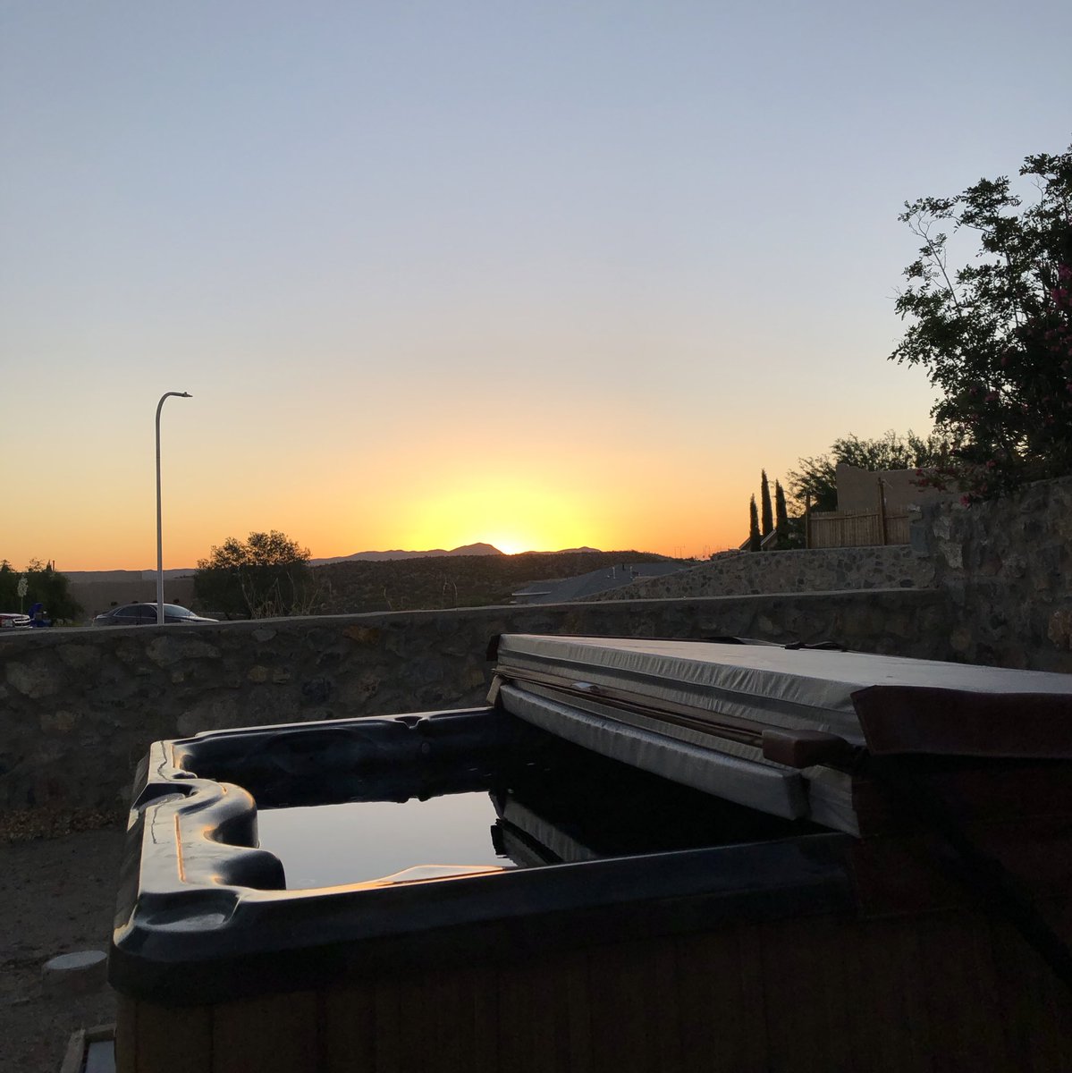 New Mexico. Hot tub. Sunset. What else do you need to know?