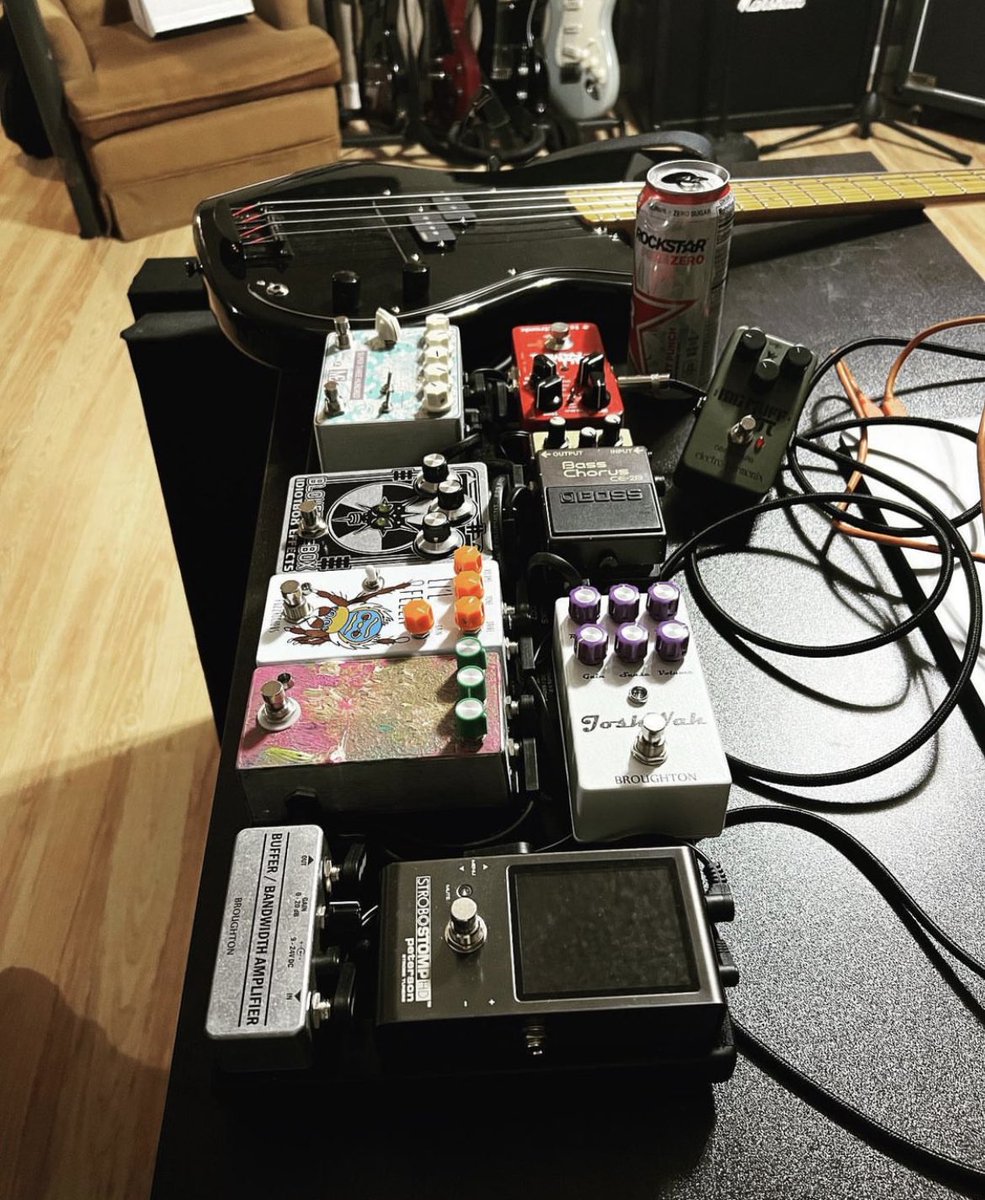 Power Wolves (@pow3rwolv3s) on Twitter photo ⚡️🐺Laying down faaaaaaat bass tones this afternoon. Lots of pedals, boards and tangled cords. #TuesdayFeeling
<a href="/hipshotproducts/">Hipshot Products Inc</a> @mastereffectspedals <a href="/fuzzrocious/">FUZZROCIOUS PEDALS</a> @idiotboxeffects @petersonstrobetuners @cioks_power_supplies <a href="/emgpickups/">EMG</a> <a href="/boss_jpn/">BOSS / ボス公式</a> <a href="/pedaltrain/">Pedaltrain</a> <a href="/ehx/">Electro-Harmonix</a> <a href="/rockstarenergy/">Rockstar Energy Drink</a> ⚡️🐺Laying down faaaaaaat bass tones this afternoon. Lots of pedals, boards and tangled cords. #TuesdayFeeling
<a href="/hipshotproducts/">Hipshot Products Inc</a> @mastereffectspedals <a href="/fuzzrocious/">FUZZROCIOUS PEDALS</a> @idiotboxeffects @petersonstrobetuners @cioks_power_supplies <a href="/emgpickups/">EMG</a> <a href="/boss_jpn/">BOSS / ボス公式</a> <a href="/pedaltrain/">Pedaltrain</a> <a href="/ehx/">Electro-Harmonix</a> <a href="/rockstarenergy/">Rockstar Energy Drink</a>