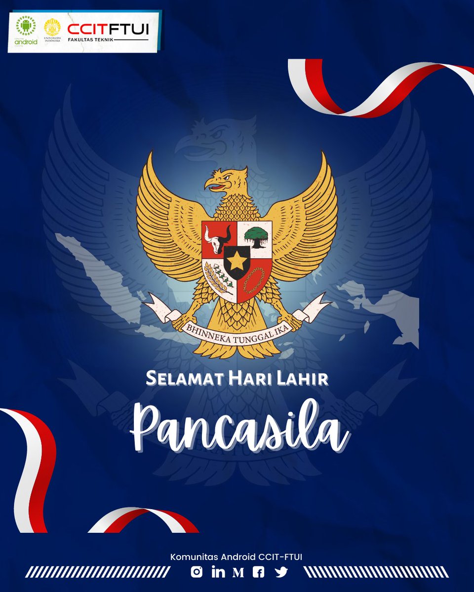 Komandro_FTUI's tweet photo. {SELAMAT HARI LAHIR PANCASILA 1 JUNI 2022}

Halo Sobat Komandro!
Pancasila membuat perbedaan jadi kekayaan, Pancasila merajut keanekaragaman jadi keindahan, dan Pancasila itu menyatukan. https://t.co/8rGz7CSaT6