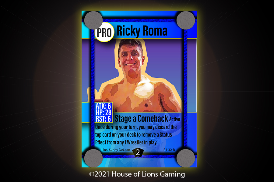 Need to turn the tables? Ricky Roma's Fighter Skill allows you to remove a Status Effect once per turn. Use this to get the momentum in the game, and get that win! Artist: @sunny_deleon