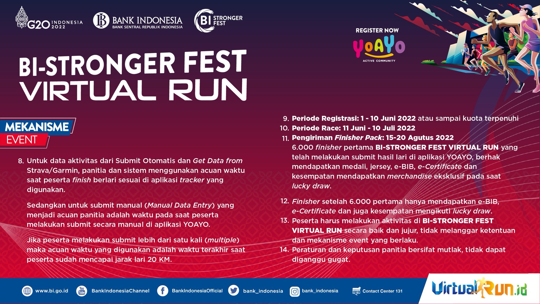 Ketentuan 👟 BI-Stronger Fest Virtual Run â€¢ 2022