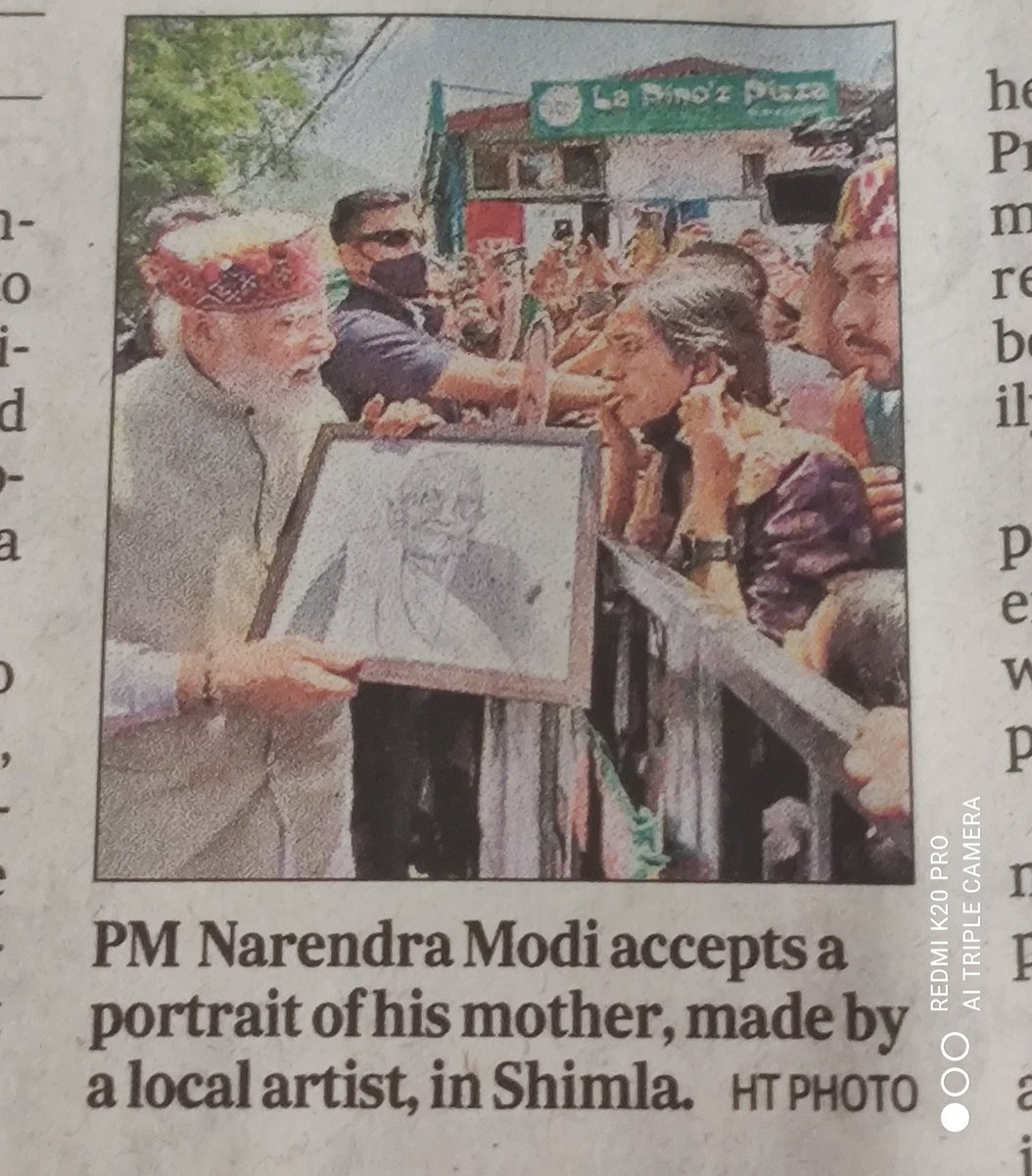 dilpreet_031182's tweet photo. This pic speaks volumes. People's love, Affection and Trust towards their Pradhan Sewak is unimaginable. I mean after watching the video I felt OMG I am nowhere near to these people. I have long way to go..
#Modi
#ModiInShimla
#8YearsOfSeva
@PMOIndia
@BJP4Delhi https://t.co/oLwNtHeCBy