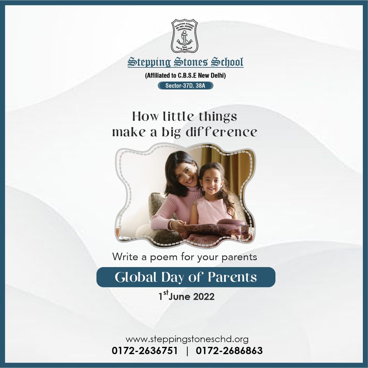 stones_school's tweet photo. No words in the world can express our love and respect for our mom and dad. They are our strength, inspiration and love. Best wishes on Parents’ Day.#GlobalParentsDay #Family #ParentsDay #FamilyFun #HappyParentsDay #SteppingStone #BestcbseSchool #School #Chandigharh #CBSE https://t.co/RO182ztuhg