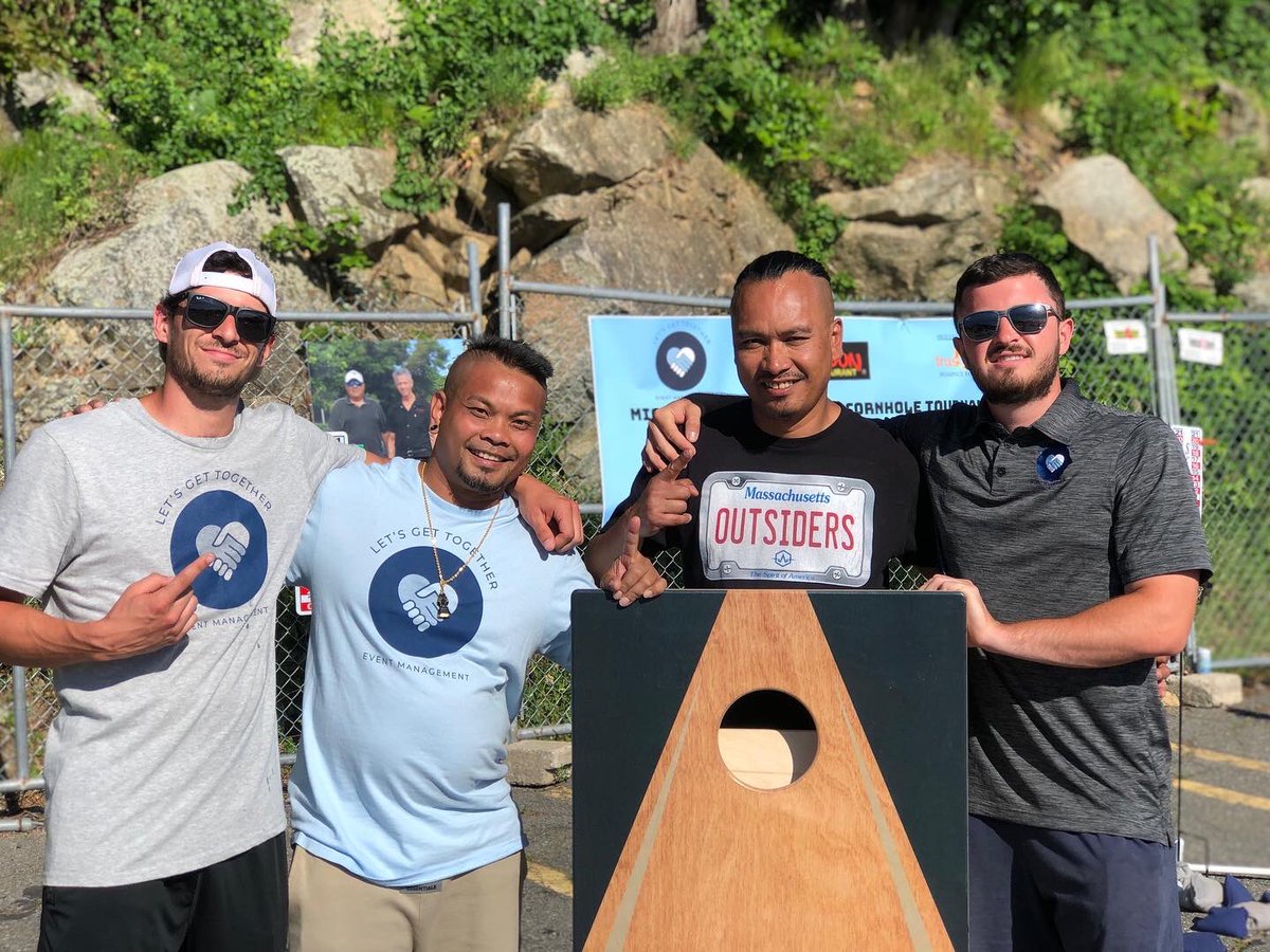 LetsManagement's tweet photo. It was a special day Sunday for the Let’s Get Together family. We put on our first cornhole tournament of 2022 in memory of the beloved Michael Frank, raising money for the Trustbridge Hospice Foundation. Thanks to all who supported the cause 🙏 https://t.co/FR5dcwrBn1