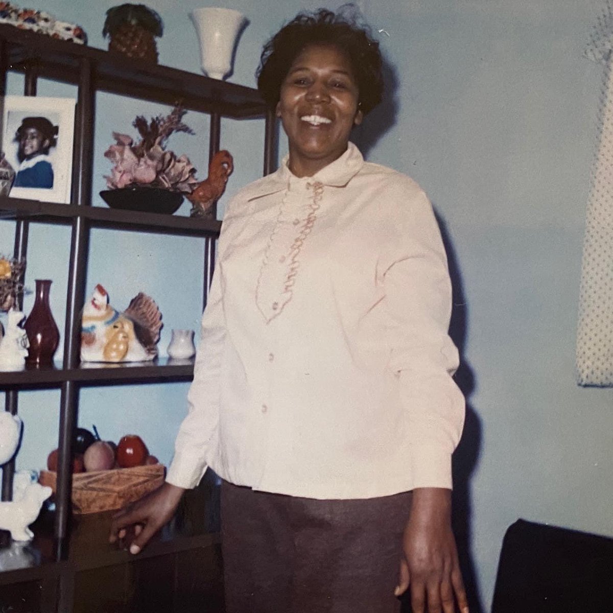 VonnettaLWest's tweet photo. Granny Mae. I still sing the songs she sang at her kitchen table. Just the other day, I was walking around singing, “I’m blessed! Better than blessed! Thank you, Lord.” I’m grateful for her life and celebrating her today and always. #BornThisDay #PresentWithTheLord https://t.co/u5JTNUhJWD