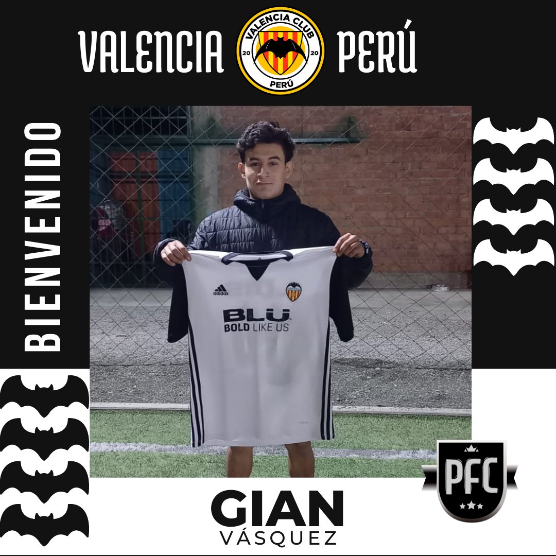 ValenciaCFPeru's tweet photo. BIENVENIDO 🦇

Gian Vásquez será uno de los que manejan los hilos en zona de creación de #LosMurciélagos para el torneo Apertura 2022.

Su gambeta y habilidad nos harán celebrar muchos goles en el  #TorneomásApasionante del fútbol 7 LIGA PFC
#familiavalencianista #ADNVCF https://t.co/cqqUfExpdj