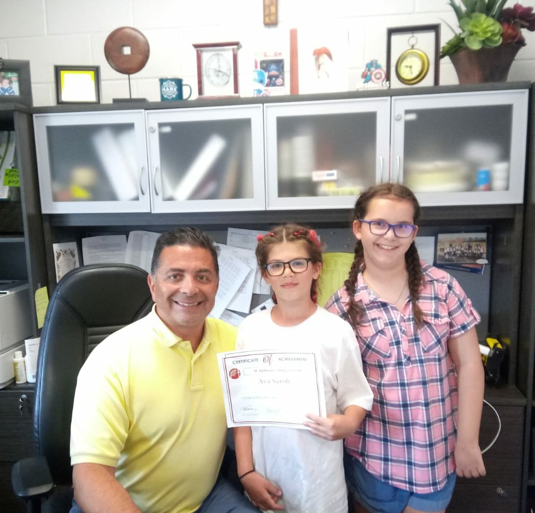lsaroli's tweet photo. It was great to see everyone back together again to celebrate the Living Our Faith Awards in person at school.   These two girls were extra happy when they heard their names called and each were presented with a certificate 💕 https://t.co/DTI2HPZzqQ