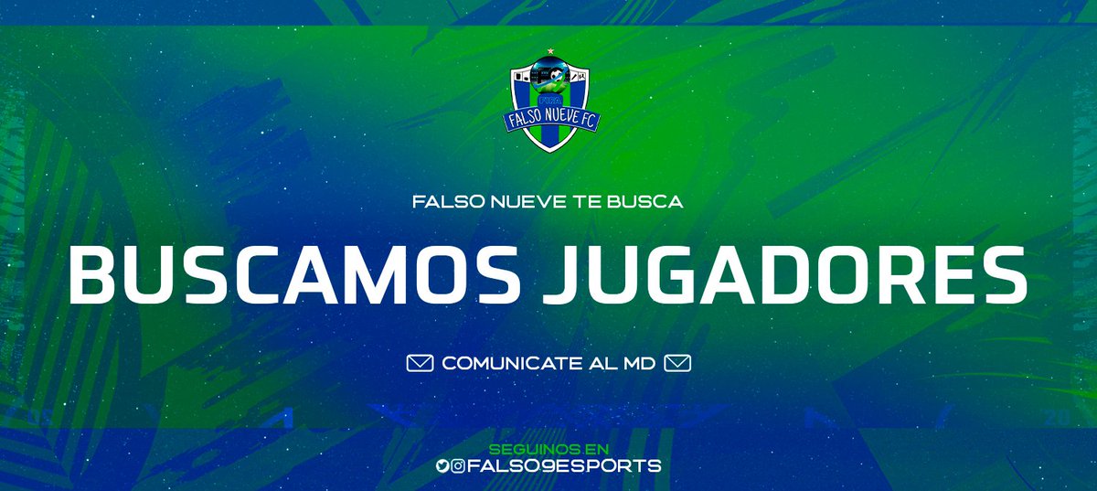 🔍 ABRIMOS LAS BÚSQUEDAS DE JUGADORES

De cara a la próxima temporada de <a href="/IESAFIFAar/">IESA Argentina</a> B Nacional, buscamos jugadores en TODAS las POSICIONES.

✉️ Comunicarse por privado.

RT SE AGRADECE