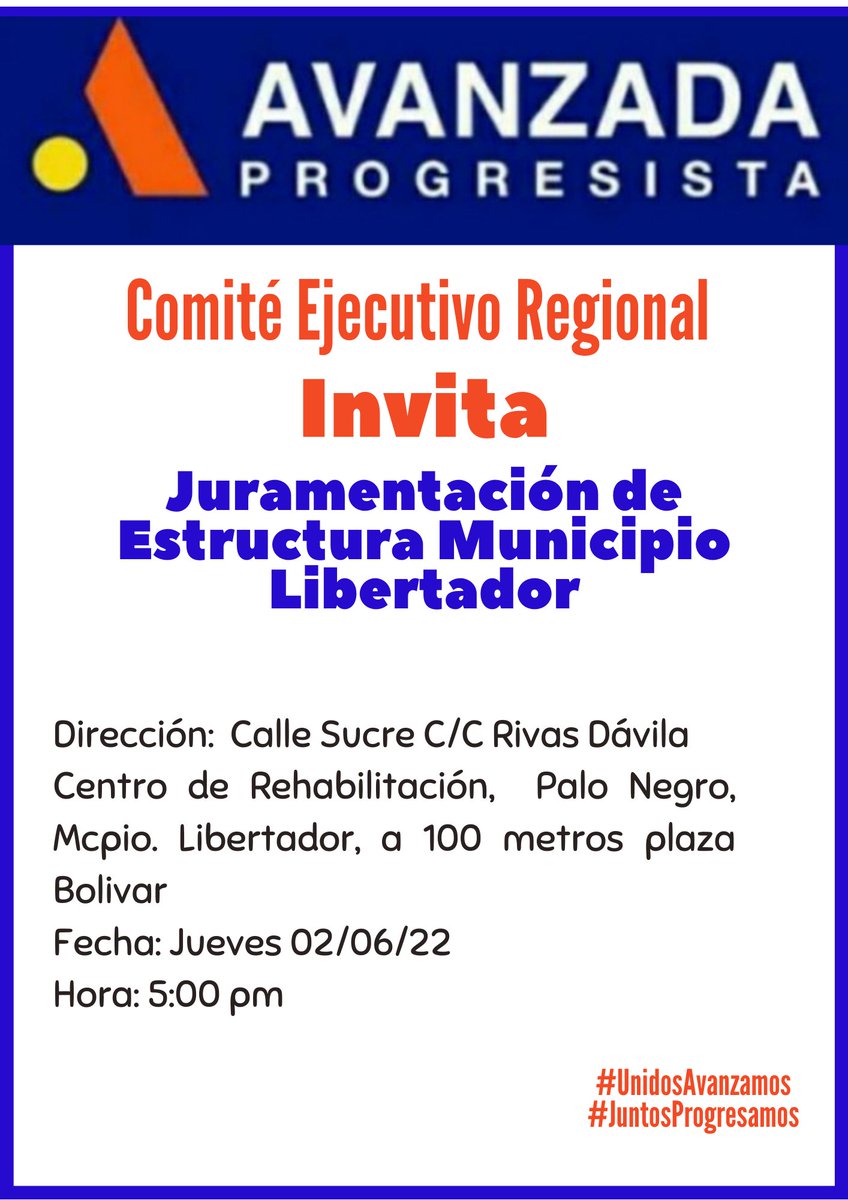 johanieves's tweet image. En Aragua nos seguimos Organizando y este Jueves 02 d Junio estaremos Juramentando la Estructura del Mcpio Libertador...Aún hay mucho por hacer y en eso andamos..
#UnidosAvanzamos
#JuntosProgresamos