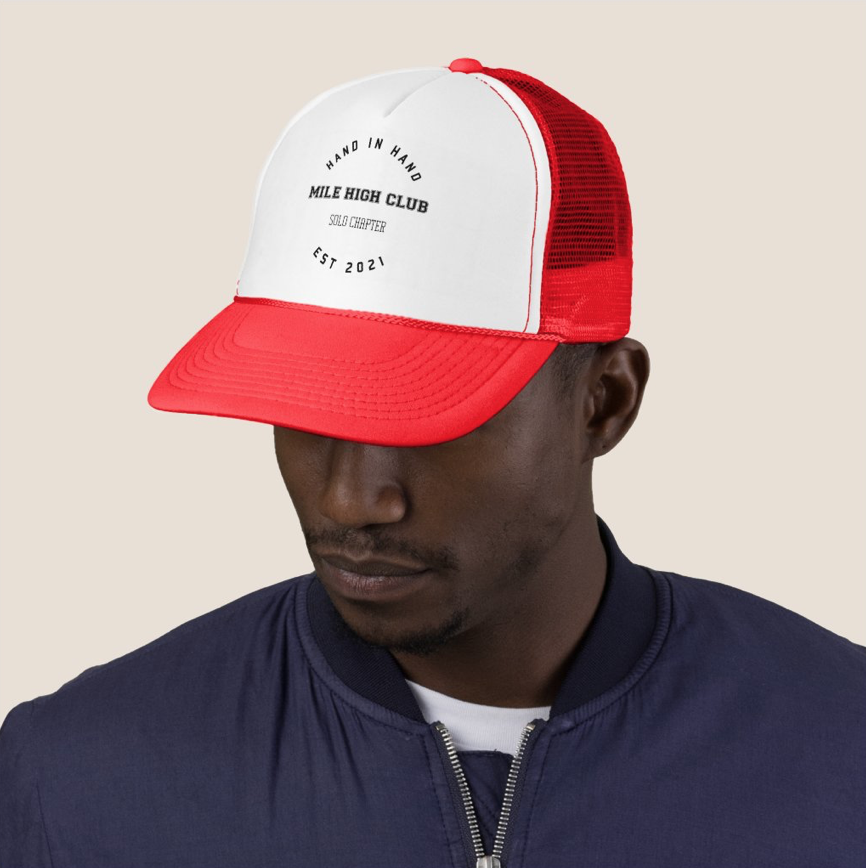 LIfe_Love_Honey's tweet photo. ☁️🛩☁️ "MILE HIGH CLUB" Trucker Hat ☁️🛩☁️

https://t.co/J5FmHgHK0R

#MileHigh #MileHighClub 
#hat 
https://t.co/J5FmHgHK0R

#zazzle @zazzle https://t.co/gxvRu8LrFc