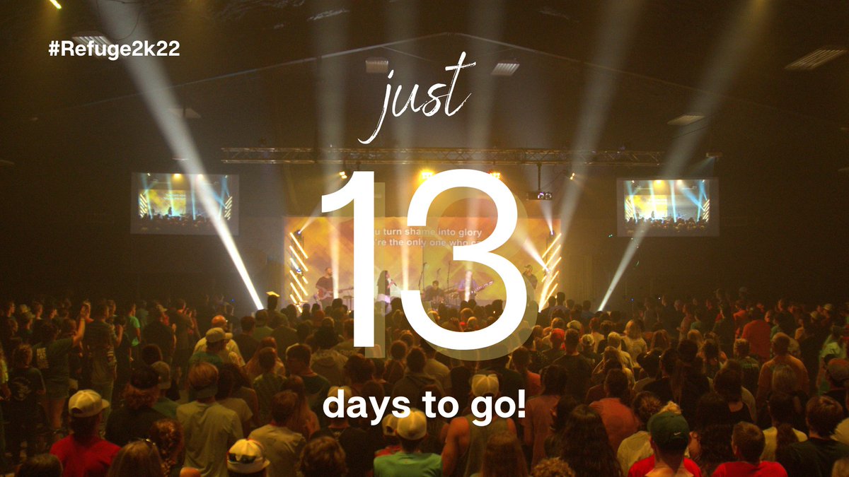 We are JUST 13 DAYS AWAY from Refuge 2022! Can you feel the excitement, because we can!? If you haven't registered with your home church, what are you waiting for? Get registered ASAP!!! #Refuge2k22