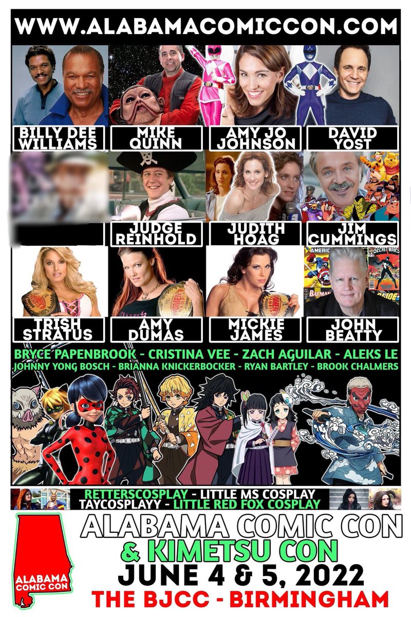 Alabama Comic Con (@alcomiccon) on Twitter photo Excited to see everyone this weekend in Birmingham. <a href="/garthbrooks/">Garth Brooks</a> feel free to stop by. Same offer applies to the <a href="/USFLStallions/">Birmingham Stallions</a>, all the @usfl teams in town, Keith Sweat, <a href="/MonicaDenise/">Monica</a> <a href="/TamarBraxtonHer/">Tamar Estine✨</a> 112, Ginuwine, and Silk. Excited to see everyone this weekend in Birmingham. <a href="/garthbrooks/">Garth Brooks</a> feel free to stop by. Same offer applies to the <a href="/USFLStallions/">Birmingham Stallions</a>, all the @usfl teams in town, Keith Sweat, <a href="/MonicaDenise/">Monica</a> <a href="/TamarBraxtonHer/">Tamar Estine✨</a> 112, Ginuwine, and Silk.