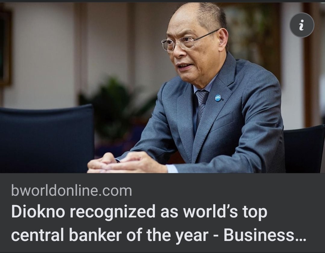 AlfredoGenom's tweet photo. Our incoming Secretary of Finance was named Global Central Banker for 2022 (The Banker magazine) and Asia Pacific Central Banker of the Year 2022 (Financial Times), and Karen Davila had the audacity to act as if she can make things simple for him. 😂 https://t.co/f4RPDcGvJX