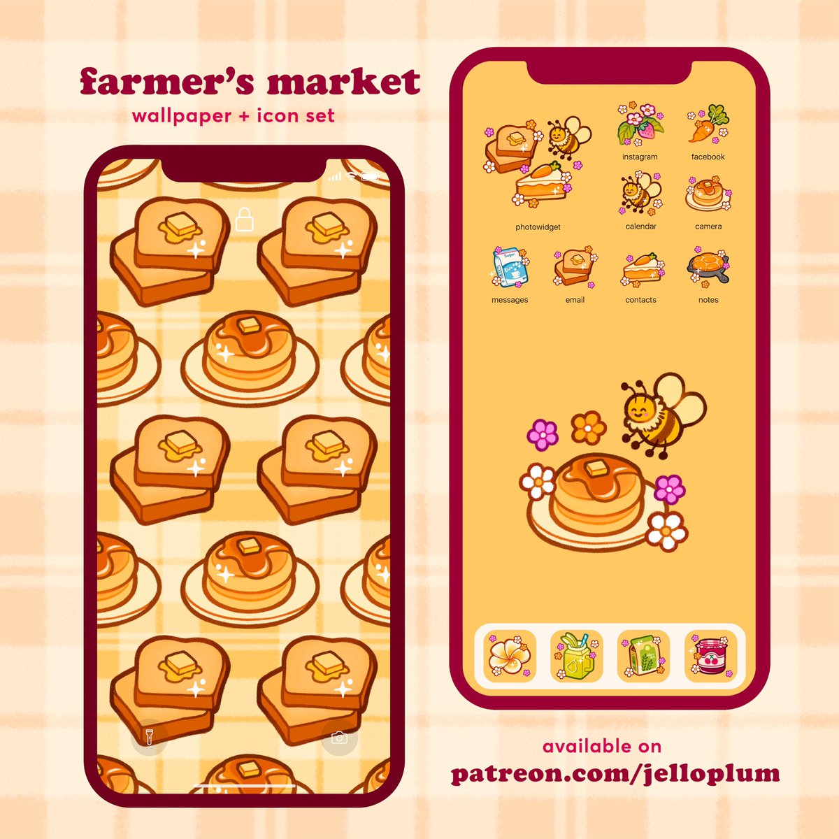 iOS users can also get my Farmer's Market icons and Powerpuff Girls icons (and many more) from @HandyTheme ! just download the app for easy icon installation 💗 