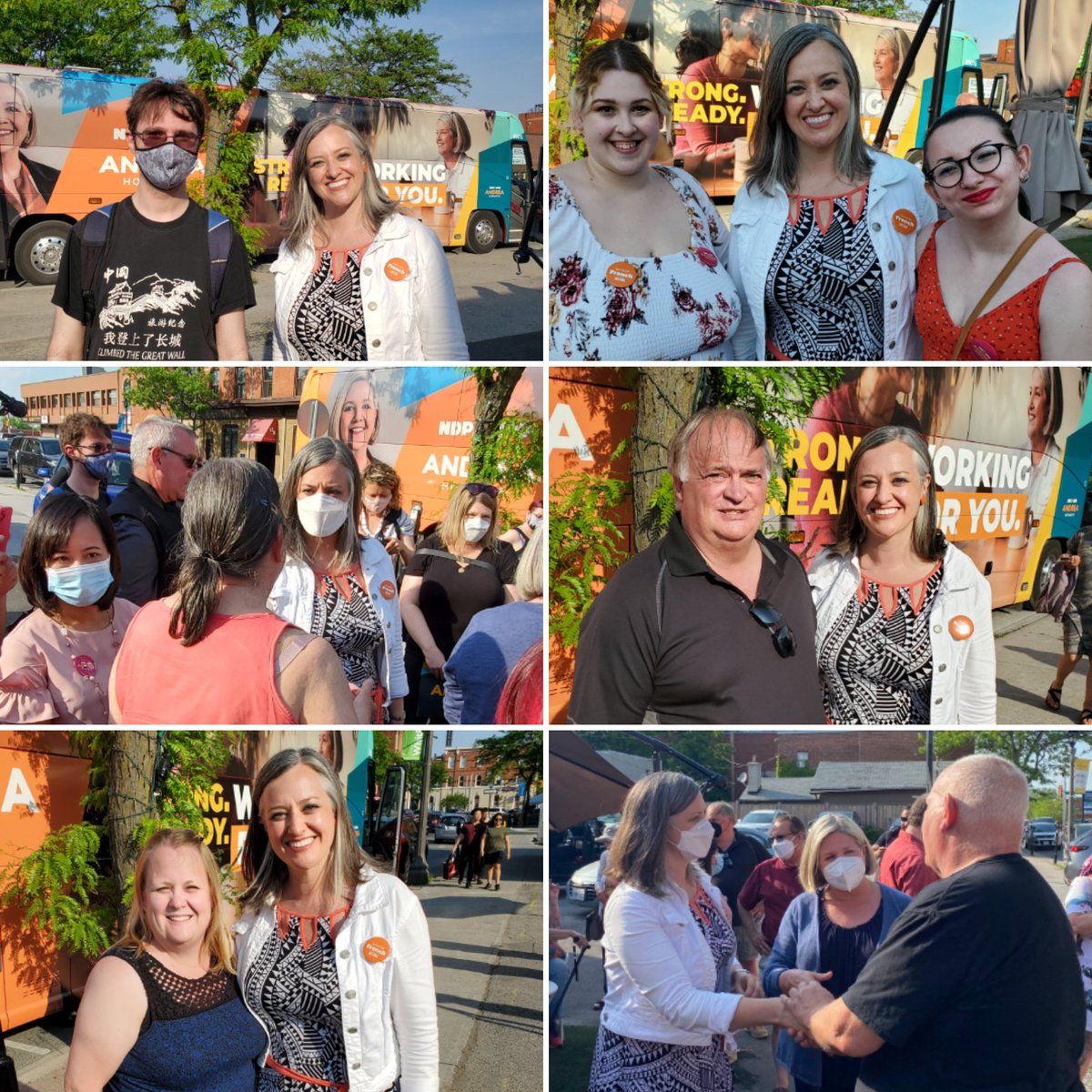 jennkfrench's tweet photo. Great energy in #Whitby as folks welcomed @AndreaHorwath to the #community! Great conversations w new &amp; long-time #NDP supporters. June 2nd, let's elect a Premier who will fix what is broken &amp; ensure a brighter future for Ontario! #StrongReadyNDP #onpoli @WhitbyNDP @santosforajax https://t.co/i0PxwyWXgo