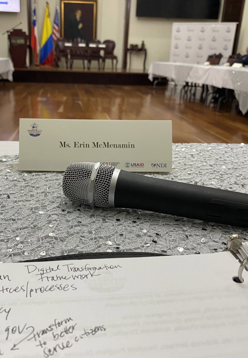 ErinRMcMenamin's tweet photo. Fantastic first day of IRI’s @house_democracy #TechTAC with the #Colombian House. Discussing how to make #technology serve #citizens. #democracy #DigitalTransformation #congress https://t.co/top1ZvY1YA