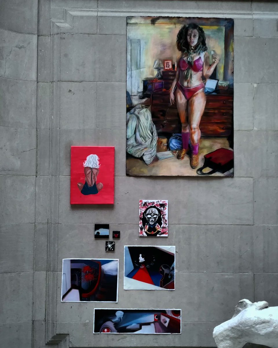 kyrose2001's tweet photo. The five stages of greif, a collection of work by five artists each of us depicting a stage. This is the first show I ever curated, and I was so proud. https://t.co/3rQB0QTvdt