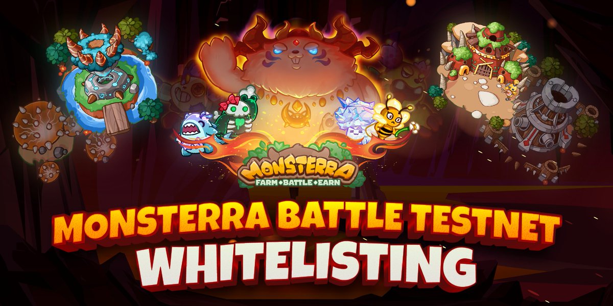 Monsterra_P2E's tweet photo. 🔥#Monsterra Battle Testnet has officially opened for Whitelist

⏰3:00 UTC, June 1 - 3:00 UTC, June 6

📌Join here: https://t.co/aZuWmYNdfS

👉More details at: https://t.co/IWrzUZ9eMr

Grabs your chance to test out Monsterra battlefield NOW! https://t.co/Q8T3LOA61G