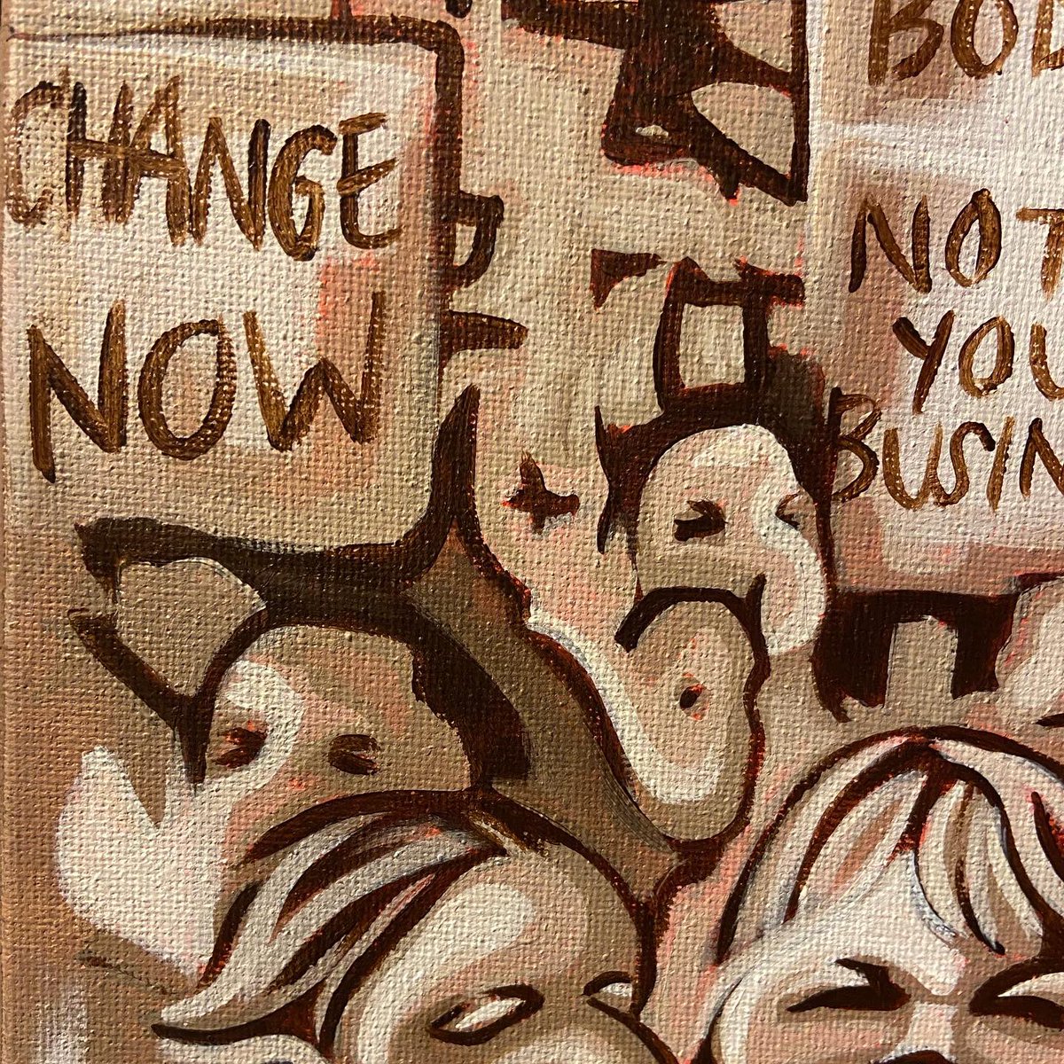 ditamontana's tweet image. America is embarrassing. 16x20 acrylic painting- Ditamontana.com