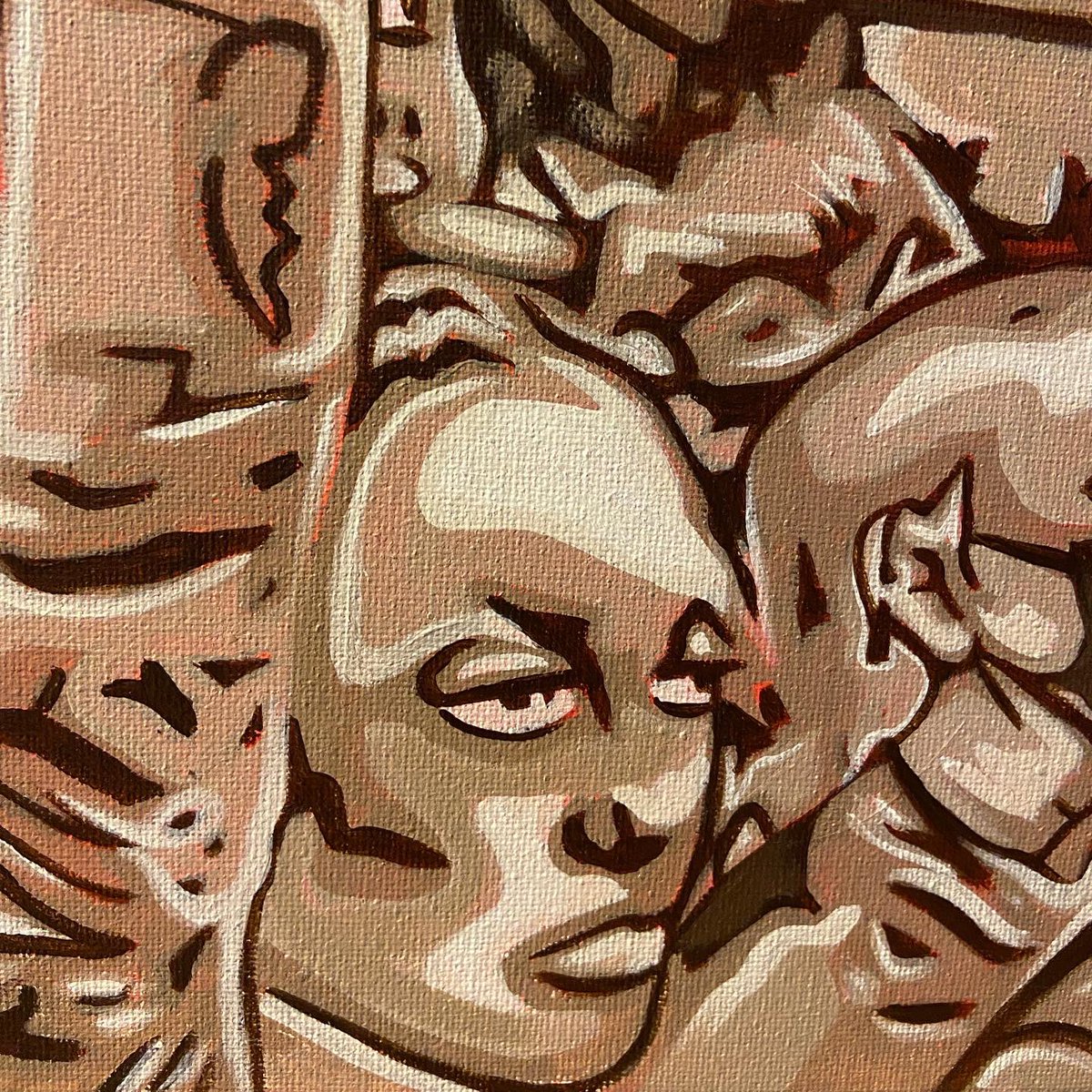 ditamontana's tweet image. America is embarrassing. 16x20 acrylic painting- Ditamontana.com